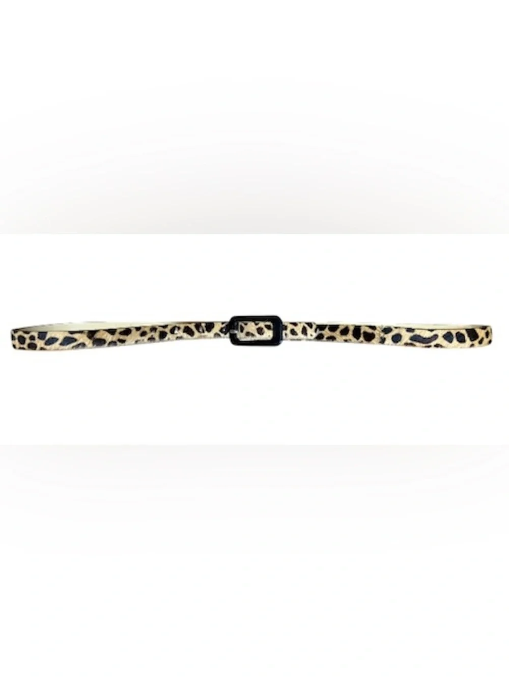 MINT Vintage 80s LANDES Archival Leopard Calf Hair Belt Canada S